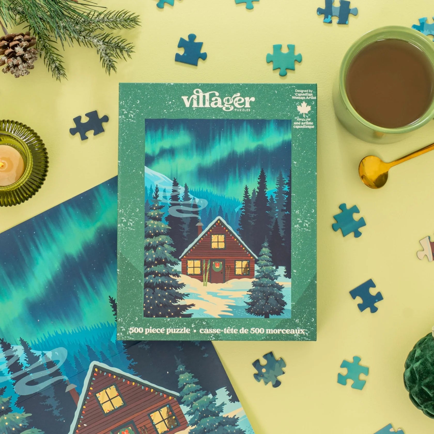 Villager Puzzles | Northern Cabin | 500-Piece Puzzle for Adults