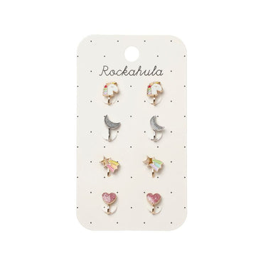 Rainbow Unicorn Clip On Earrings