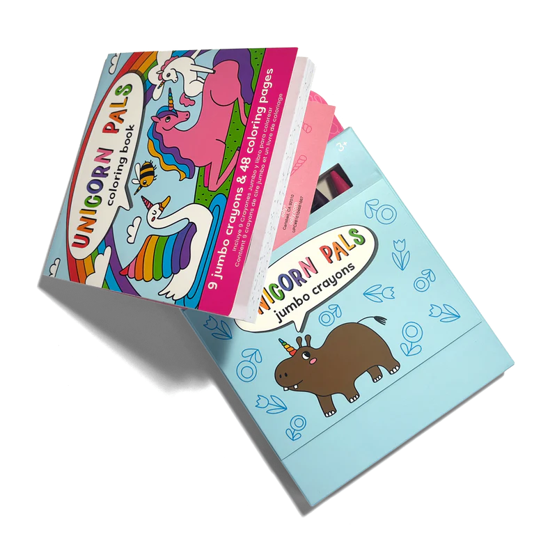 Carry Along! Colouring Book and Crayon Set - Unicorn Pals