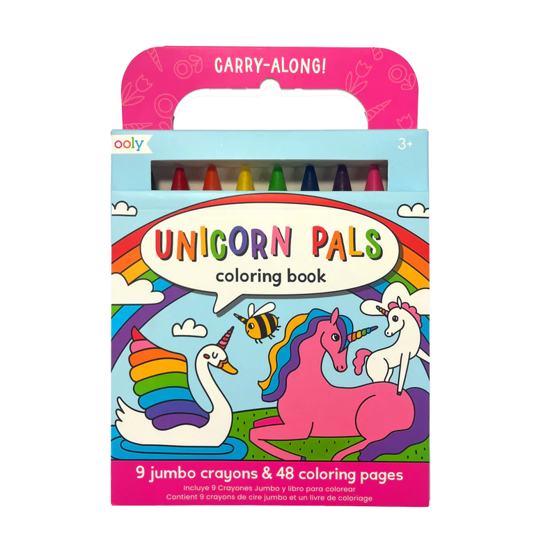 Carry Along! Colouring Book and Crayon Set - Unicorn Pals