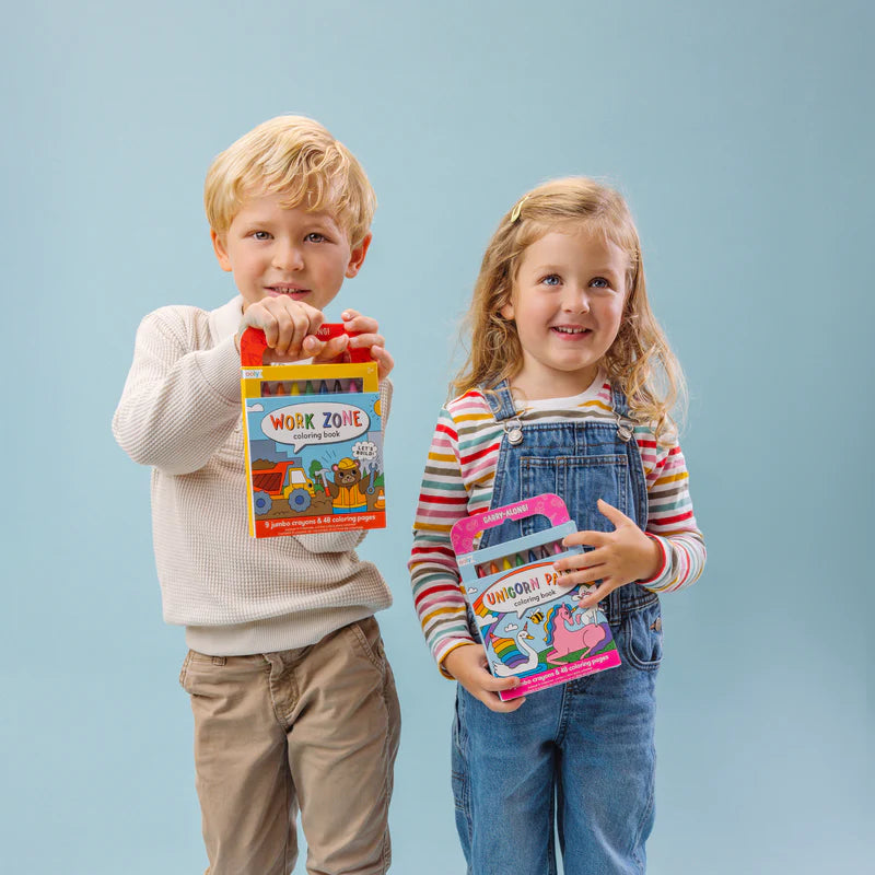 Carry Along! Colouring Book and Crayon Set - Unicorn Pals