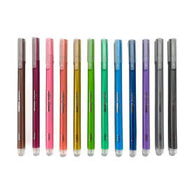 Colour Sheen Metallic Colored Gel Pens - Set of 12 - 0