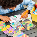 Undercover Art Hidden Pattern Coloring Activity Art Cards - Monster Aliens-6