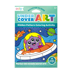 Undercover Art Hidden Pattern Coloring Activity Art Cards - Monster Aliens