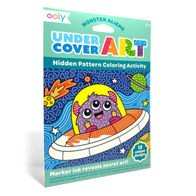 Undercover Art Hidden Pattern Coloring Activity Art Cards - Monster Aliens - 0