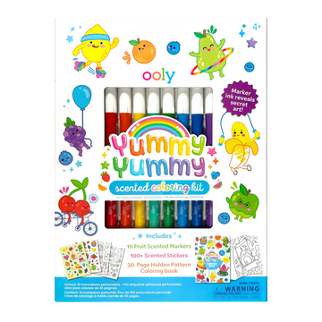 Yummy Yummy Scented Coloring Kit - Markers Stickers Coloring Book