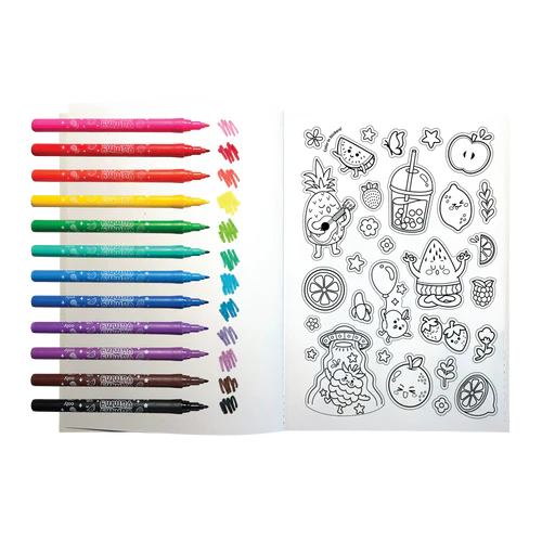 Yummy Yummy Scented Coloring Kit - Markers Stickers Coloring Book