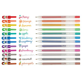 Yummy Yummy Scented Glitter Gel Pens - Set of 12 - 0