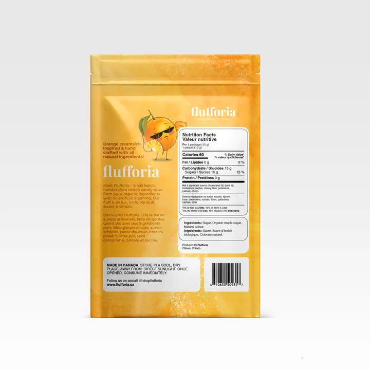 Orangetta | Organic Natural Orange Flavored Cotton Candy