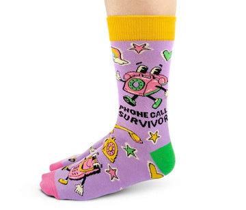 Women's Phone Call Survivor Socks