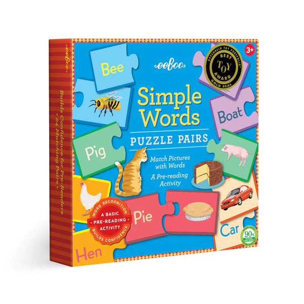 Simple Words Learn to Read Puzzle Pairs