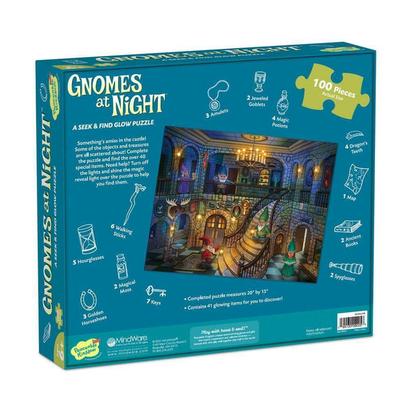 Seek & Find Glow Puzzle: Gnomes At Night
