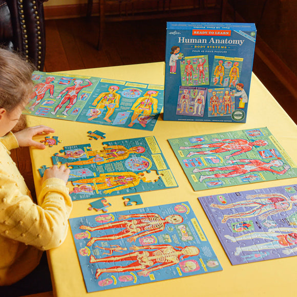 Ready to Learn - Human Anatomy 4-Puzzle 48 Piece Set
