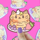 Pancake Kitty Vinyl Sticker-1