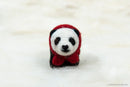 Needle Felted Holiday Panda with Lights Ornament-2
