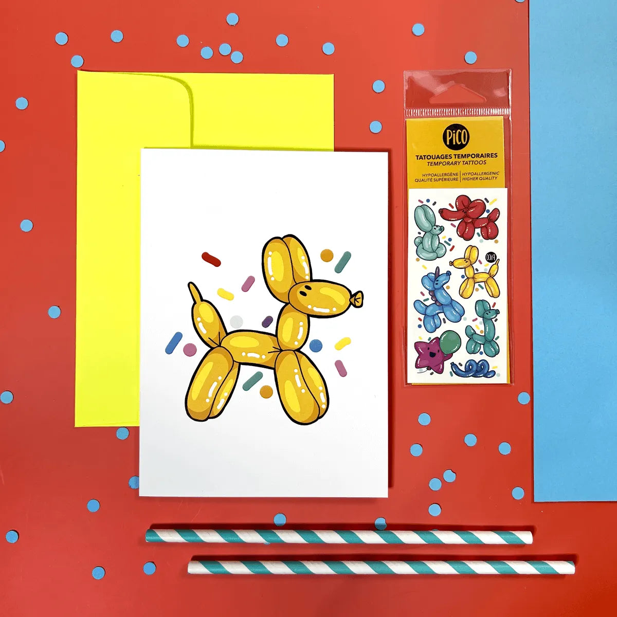 Greeting card - Animals Balloon - 0