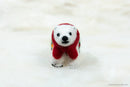 Needle Felted Holiday Polar Bear with Lights Ornament-2