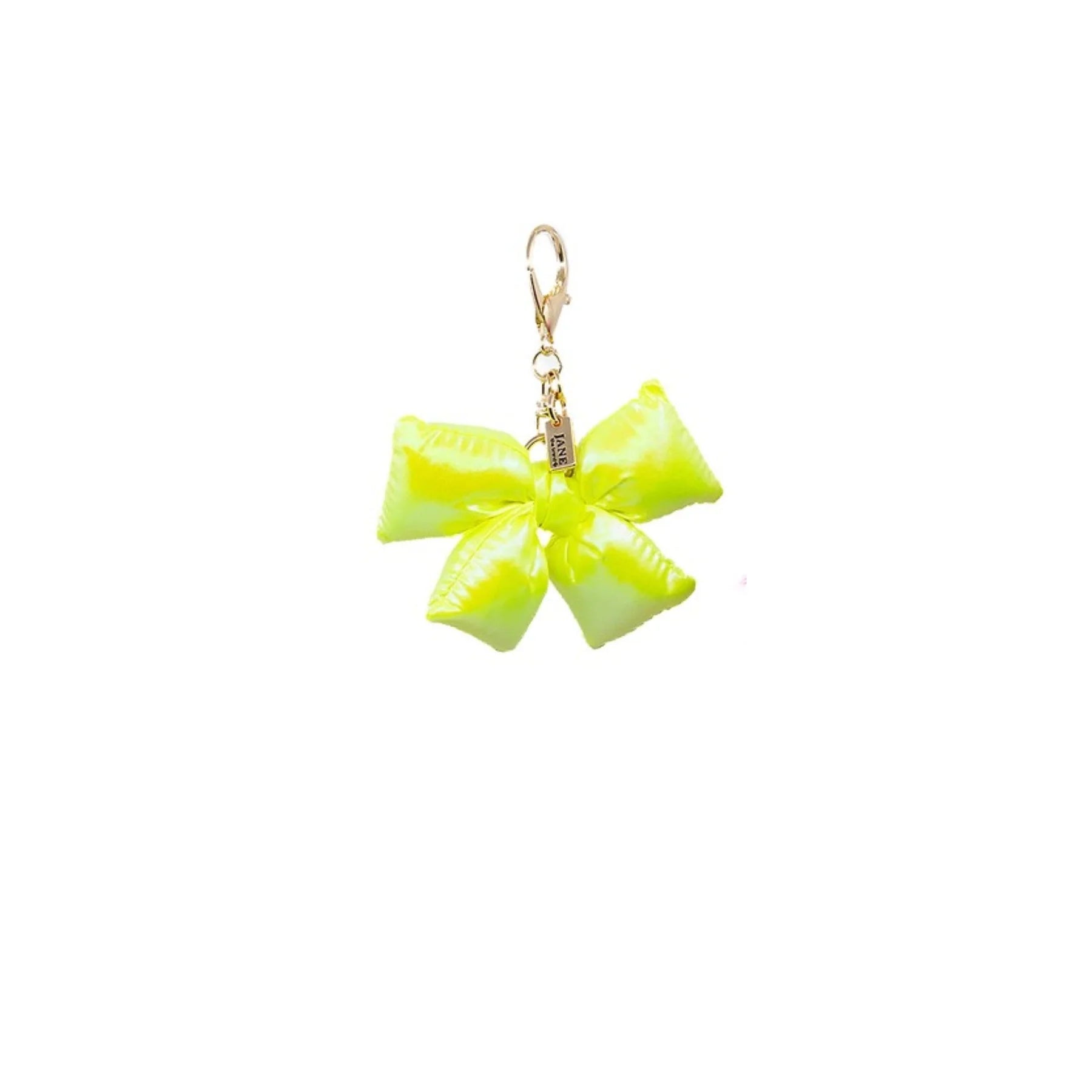 Iridescent Puffy Bow Charm in Yellow