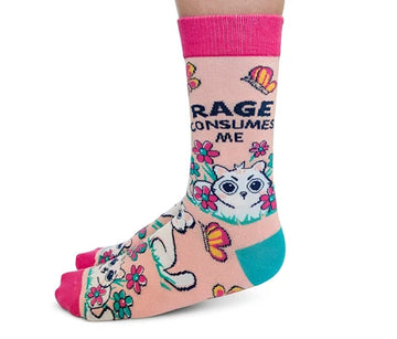 Women's Rage Consumes Me Socks