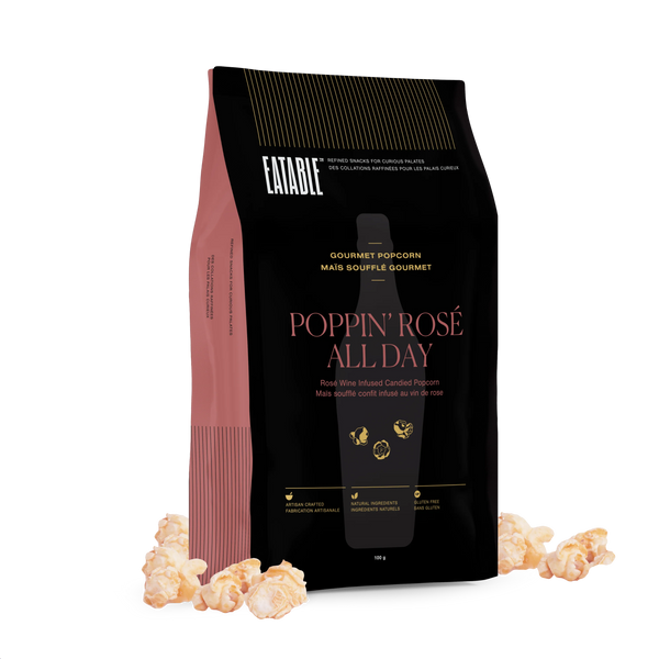 Poppin' Rosé All Day - Wine Infused Candied Popcorn (Eatable)