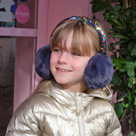 Rainbow Sequin Earmuffs - 0