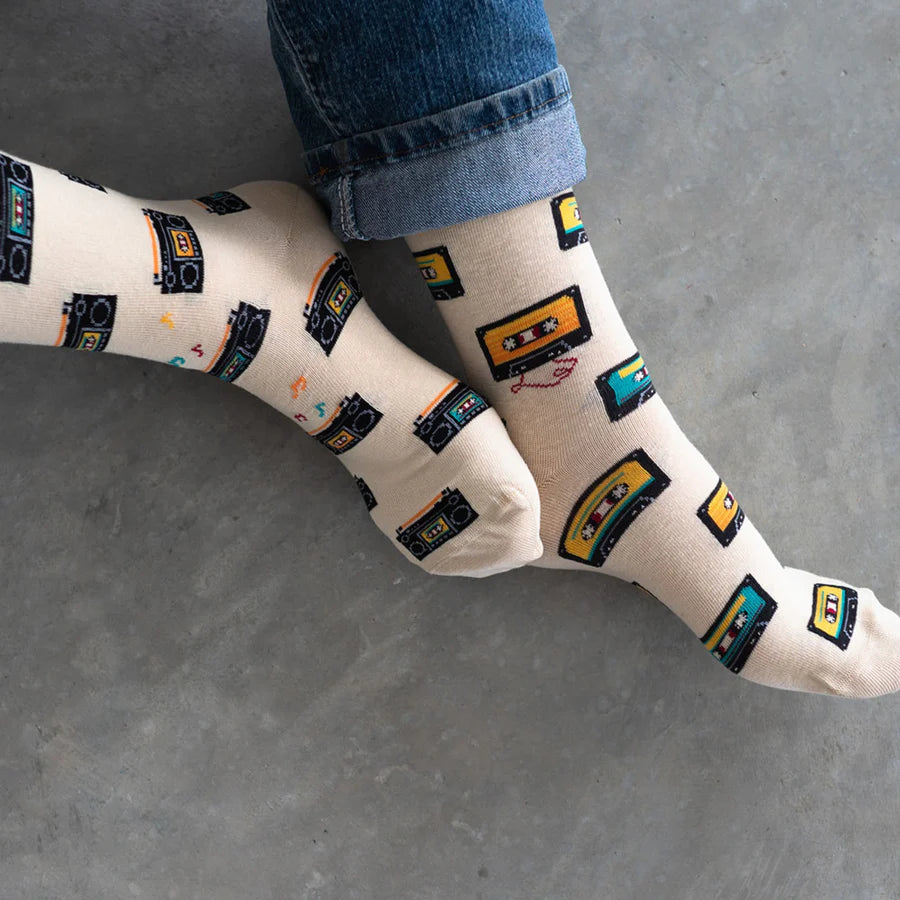 Men's Cassette and Boom Box Socks - 0