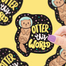 Otter This World Galaxy Vinyl Sticker-1