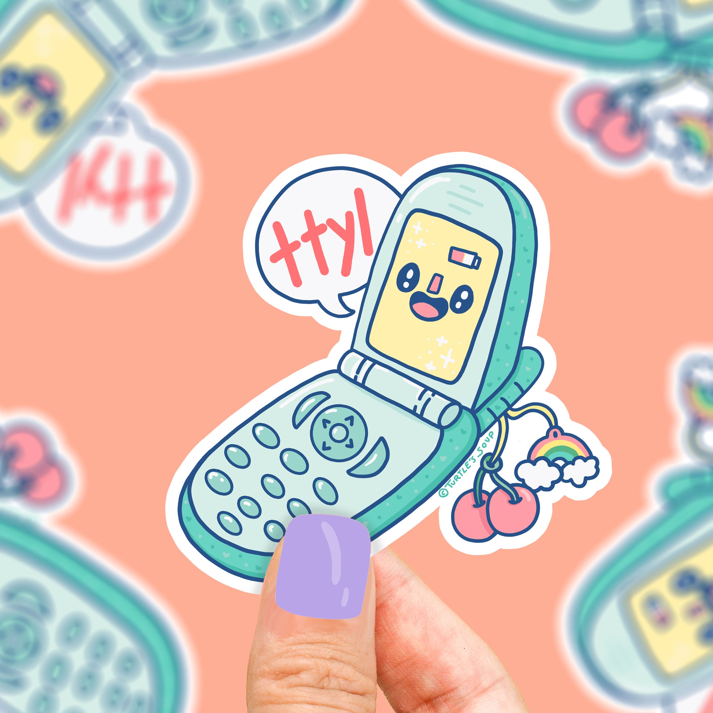 TTYL Phone Vinyl Sticker