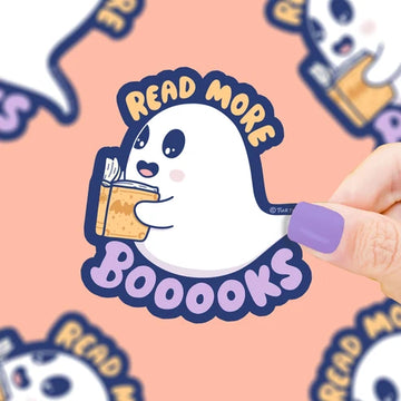 Read More Booooks Ghost Vinyl Sticker