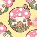 Mushroom House Vinyl Sticker-1