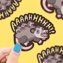 Screaming Opossum Family Vinyl Sticker-1