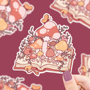 Autumn Mushroom Book Vinyl Sticker-1