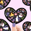 Winter Heart Cute Winter Things Vinyl Sticker-1