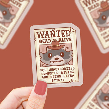 Wanted Sign Vinyl Sticker