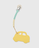 Yellow Taxi Pacifier Clip Teether Set (Loulou Lollipop)-3