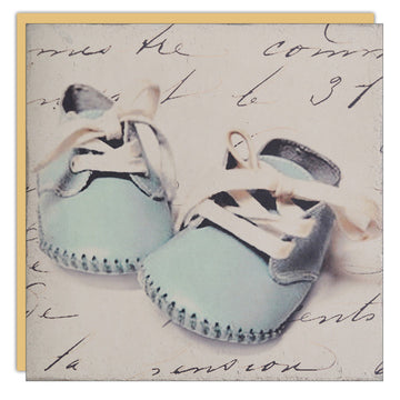 Baby Shoes Blue Card