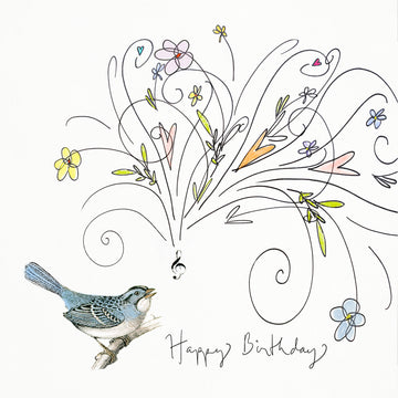 Birthday Song Bird Card