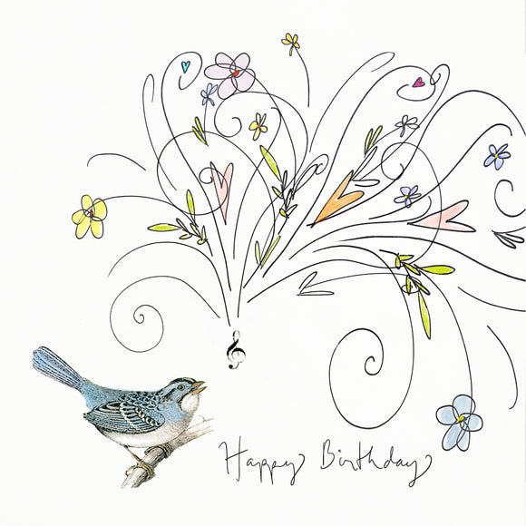 Birthday Song Bird Card