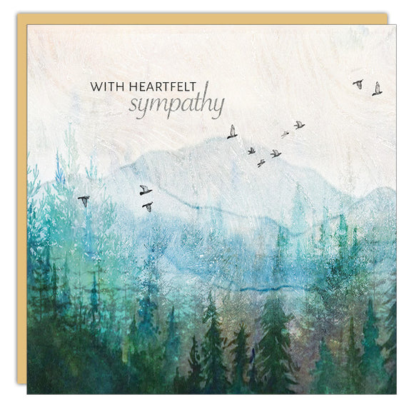 With Heartfelt Sympathy Birds Card