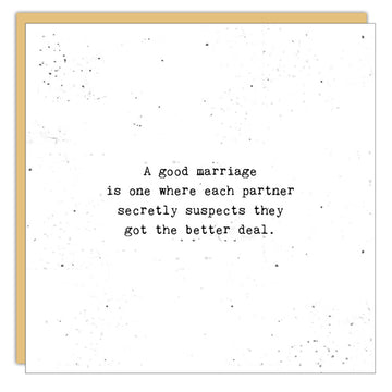 A Good Marriage Card