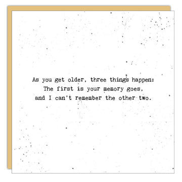 As You Get Older Card