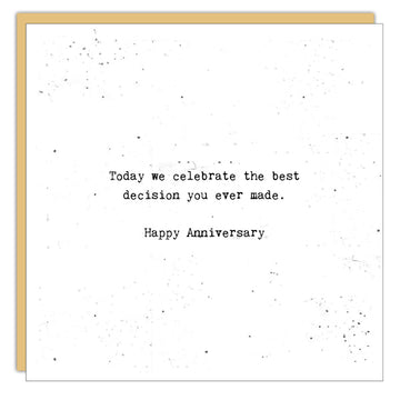 Best Decision Anniversary Card