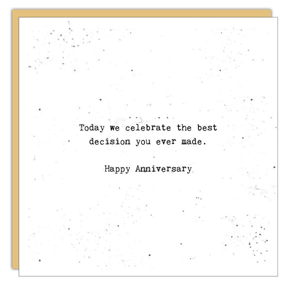 Best Decision Anniversary Card