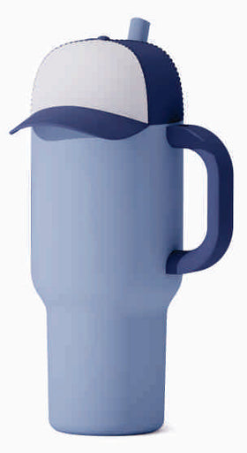 Trucker Mug With Handle | Blue 30oz | Asobu
