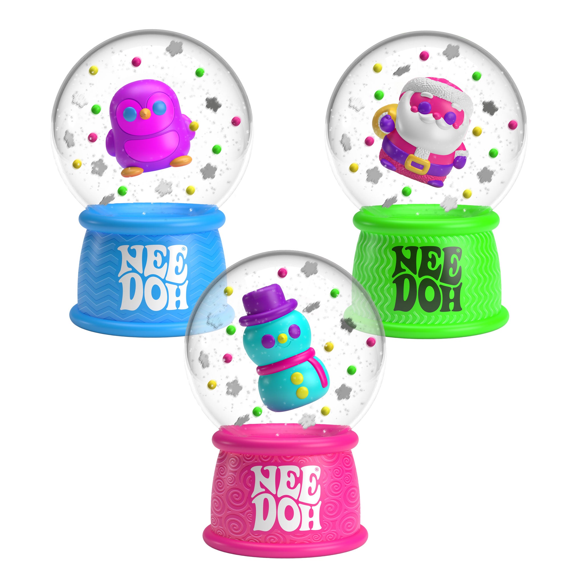 NeeDoh Squish N Flow Snow Globe - 0