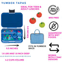 Yumbox Tapas Bento Lunch Box - Monte Carlo Blue (Jungle Tray)-4