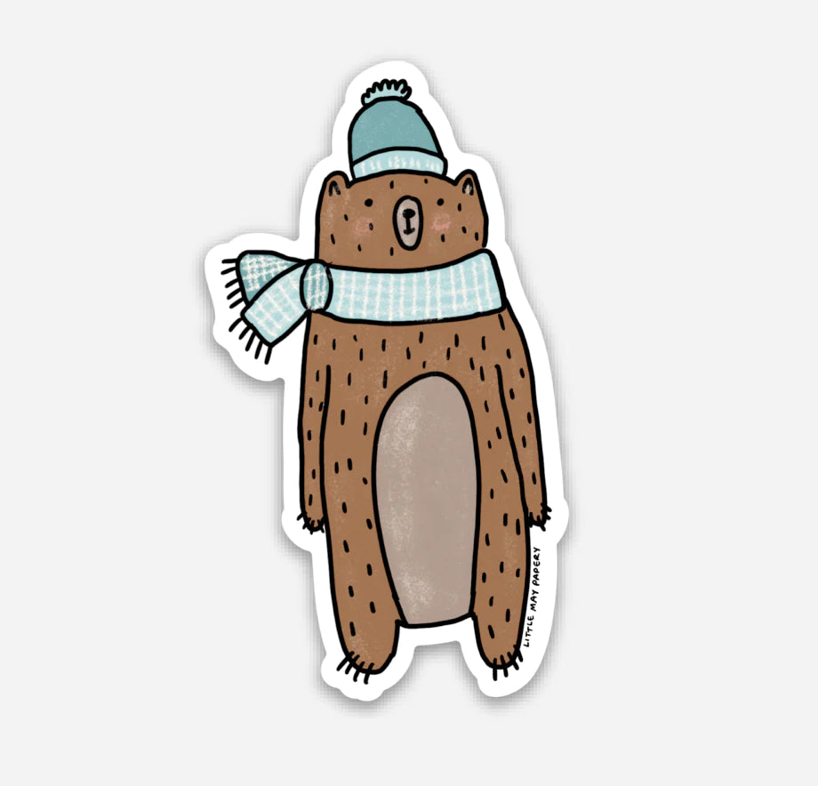 Winter Bear Vinyl Sticker