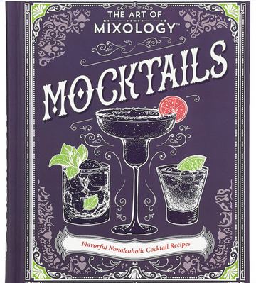 The Art of Mixology: Mocktails - Purple hardcover book titled The Art of Mixology Mocktails with vintage-style cocktail illustrations, a unique Canadian.