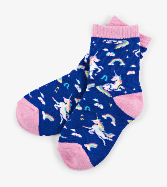 Rainbow Unicorns Kids Crew Socks