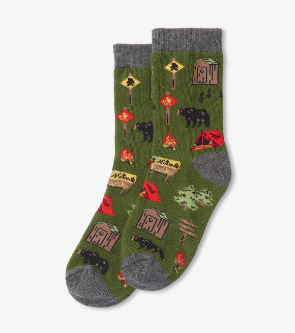 Hiking Trail Kids Crew Socks